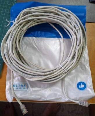 Used *WORKING CONDITION * 20 Meters CAT5 Ethernet Cable For LAN Networking RJ45 - Image 1 of 4