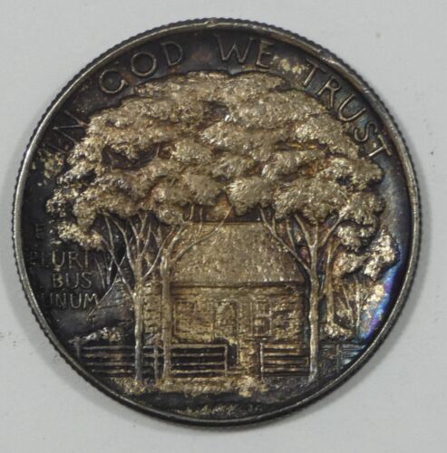 1922 Grant Memorial Silver Commemorative Half Dollar UNC ~ obv eraser rub - Picture 4 of 4