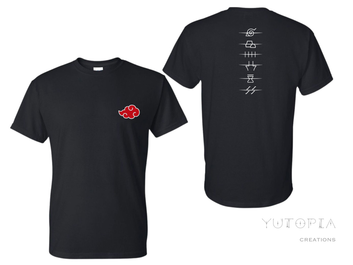 AKATSUKI - NUVEM - NARUTO SHIPPUDEN - TSHIRT BASIC