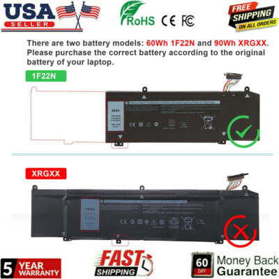 1F22N Laptop Battery for Dell Alienware M15 M17 R1 G7 7590 7790 Series 01F22N 