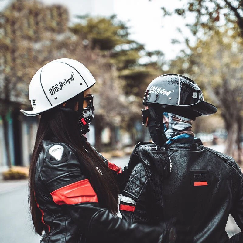 Motorcycle Half Helmet Retro Baseball Cap DOT Open Face Scooter Moped Jet Helmet - Image 4 of 4