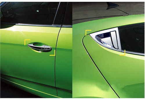 For Hyundai Veloster 2012-2017 Chrome Exterior Side Smart Door Handle Cover Trim - Picture 3 of 12