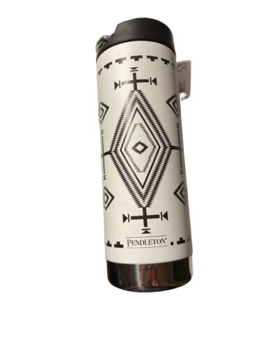 NUOVO pendolo bottiglia Klean Kanteen TKWide Los Ojos nero bianco azteco 16 oz aspirapolvere - Foto 1 di 5