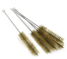 Tube Brush, Brass Wire, 12.6-inch Long-handle Bristle Cleaning, 6pcs