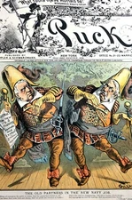 Navy Cruisers Naval Corruption 1883 John ROACH George ROBESON Ships Puck Print