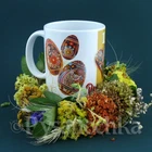 Ceramic mug on the theme of Pysanky Best by Halyna, Easter Egg Creative gift