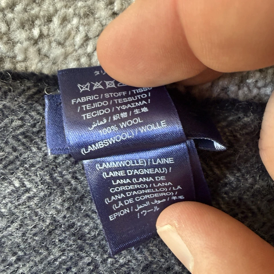 GANT Scarf Lambswool Made In Italy Grey Herringbone Mens - Image 3 of 4