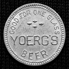 Vintage Yoergs Beer Coin Reproduction Metal Sign FREE SHIPPING Bar Decor