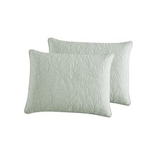 - 2 Piece Sham Set, Cotton Bedding with Envelope King Costa Sera Green