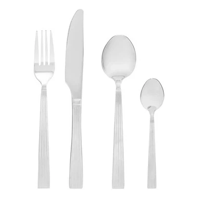 Ménagère 24 Pièces en Inox "Alice" 22cm Argent - Photo 1/2