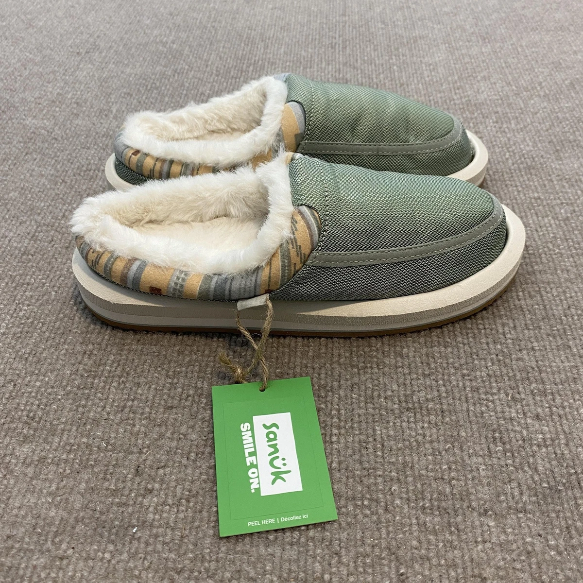 Sanuk Cozy Vibe Slippers Donna - Pantofole Interno/Esterno In Lana E Canapa, Colore Henné Bruciato, Taglia 40