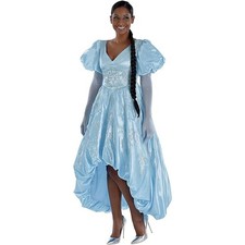Party City Cinderella Costume, Disney Descendants 4 Blue Sparkly ADULT XL
