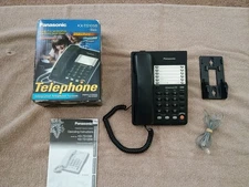 Panasonic KX-TS105B Single Line Integrated Business Corded Phone Preowned, Black