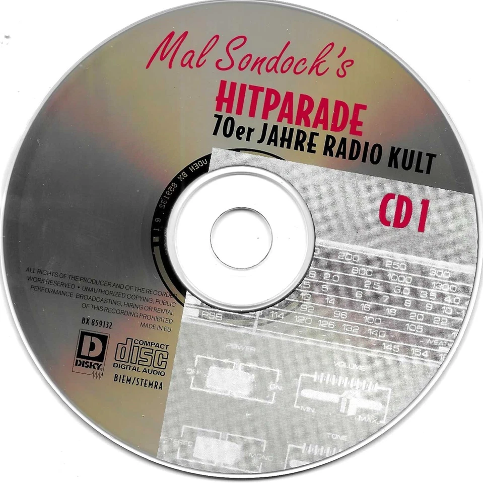 Mal Sondock's Hitparade - 70er Jahre Radio Kult CD 1999 Hard-Rock 0724348591326 - Bild 2 von 3