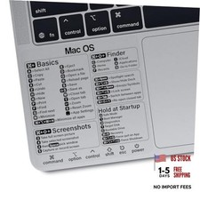 Mac Shortcut Sticker - Mac OS Shortcuts Sticker (M+Intel), Laptop 1 Mac Os