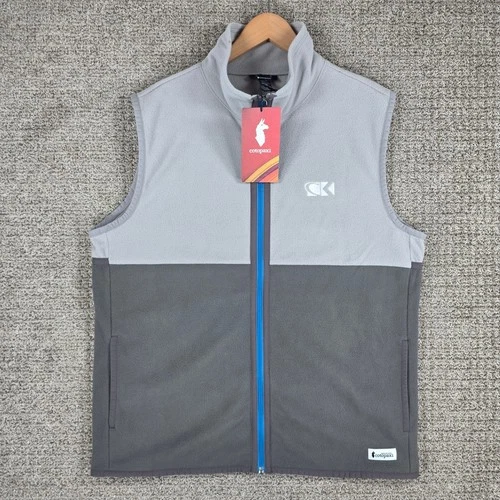Cotopaxi Amado Fleece Vest Mens Large Smoke and Cinder Gray Full Zip NWT video thumbnail