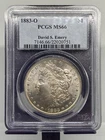 1883-O MORGAN SILVER DOLLAR, PCGS MS66. NICE COIN.