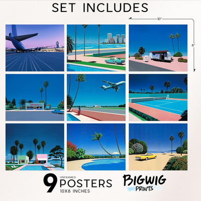 Hiroshi Nagai Art - Lofi Poster Vaporwave, Hiroshi Nagai Wall Art