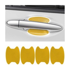 4PCS Car Door Handle Protector Sticker, Universal Carbon Anti-Scratches Auto..