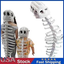 2026 Realistic Dinosaur Skeleton Plush Costume Set Wearable Halloween Outfit