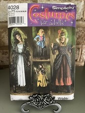 Costume Simplicity 4028 Sewing Pattern Dead Wench Goth Dress Sizes 12 - 20 UNCUT
