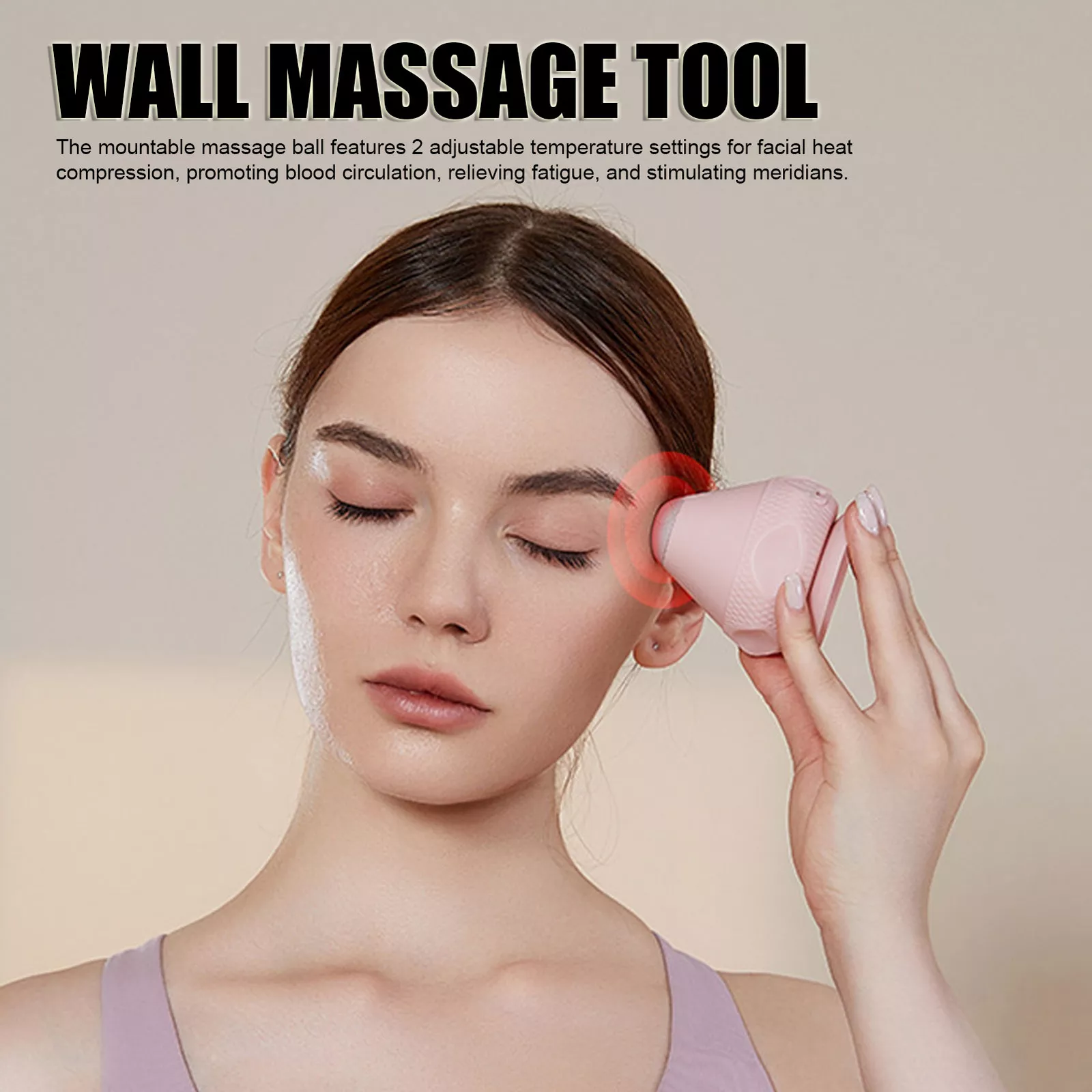 (Blue)Mountable Massage Ball Suction Cup Wall Massage Tool Vibration Heated GB - Picture 12 of 30