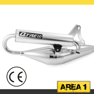 Sport Auspuff Tecnigas Q-Tre chrom Beeline Pista, Rinaldo, Tapo (Chrom/50ccm)