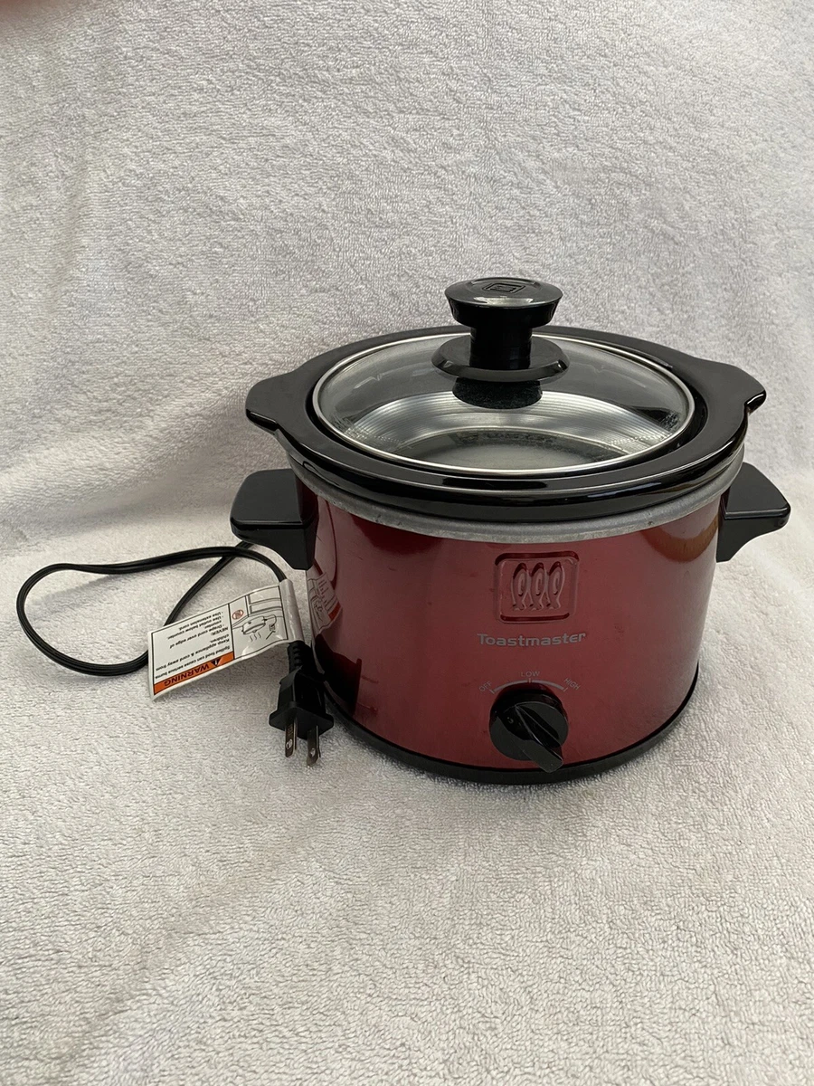 Toastmaster TM-151SCRD Slow Cooker 6 1/4 W/ Lid Red Crock Pot