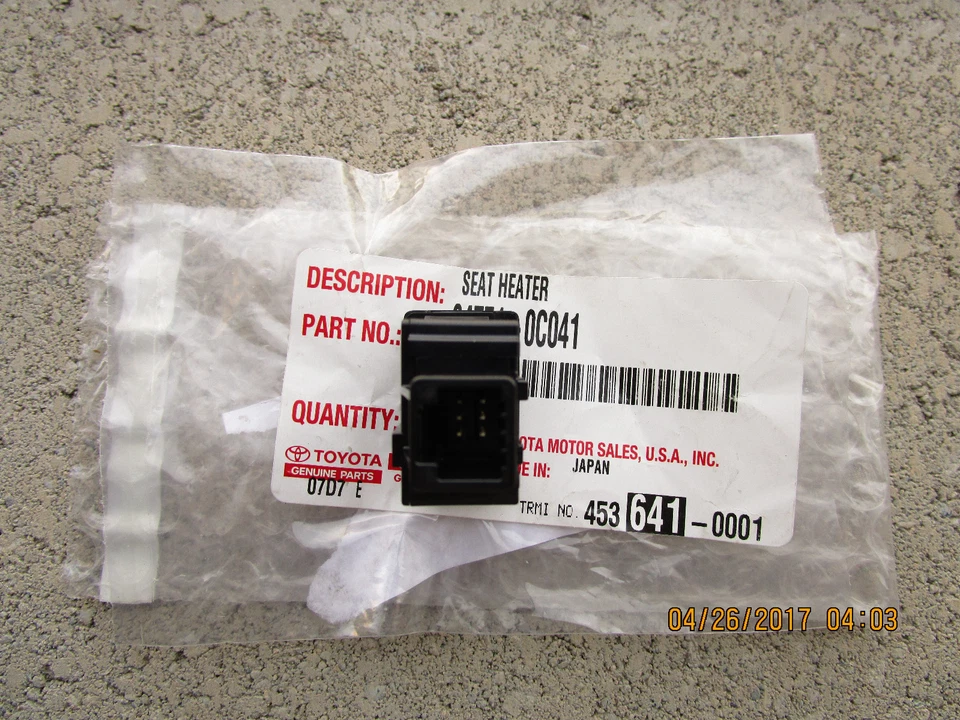 07-13 TOYOTA TUNDRA SR5 LIMITED INTERRUPTOR ASIENTO TÉRMICO DELANTERO DERECHO NUEVO Foto 2 de 3