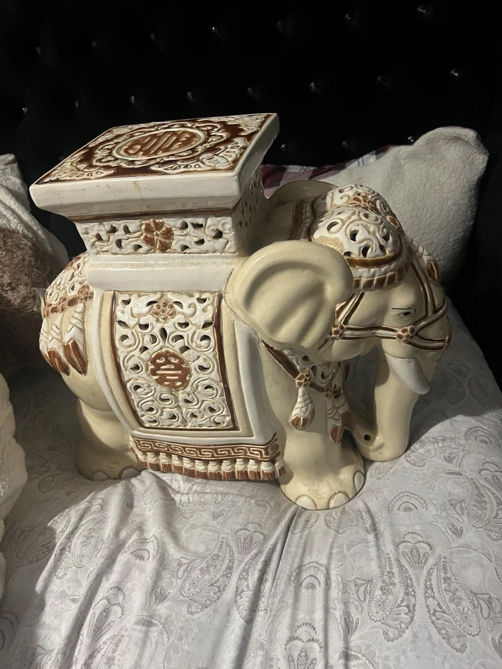 Antique Elephant Plant  Holder - Image 2 of 3