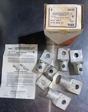 box of 6) THOMAS & BETTS 54123 Black color Copper 750 MCM CRIMP LUGS 5/8” bolt