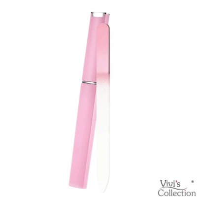 Glass Nail File With Case Set Crystal In Double Sided Manicure Pedicure Tool UK