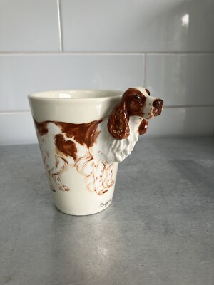 Blue Witch English Springer Spaniel Keramik 3D Tasse Sammlerstück mit Zertifikat