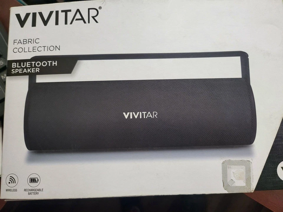 Vivitar Bluetooth Speaker Black Fabrics Collection ~8x3x3" + Handle VF60016BT - Image 2 of 3