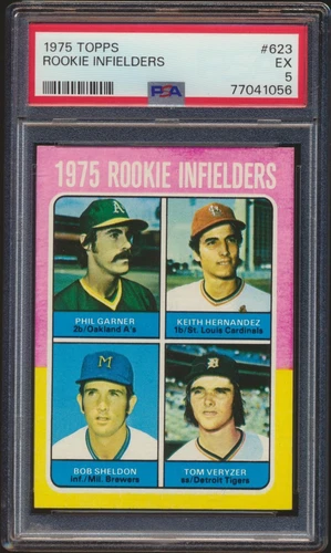 CRAZY ERROR 1975 Topps Keith Hernandez #623 LIGHT PINK BORDER RC Rookie PSA 5