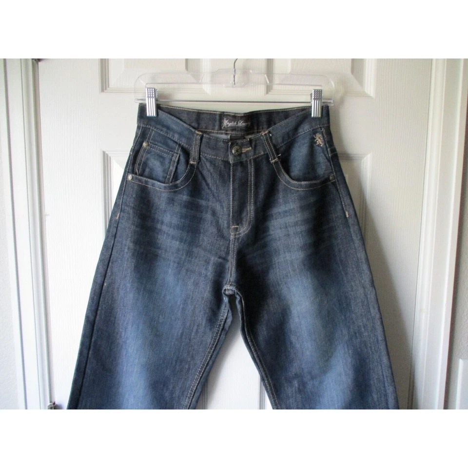English Laundry Jeans Boys 18 Dark Wash Relaxed Straight Leg Casual Loose Fit - Image 3 of 4