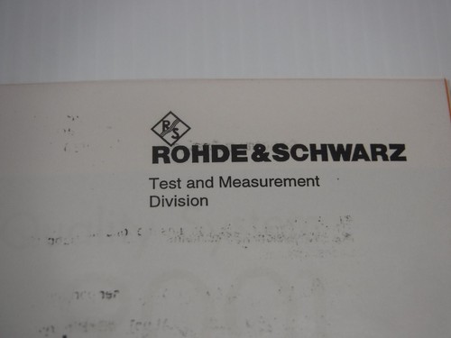 Manuale di servizio Rohde & Schwarz 1065.6016.19-07 - Foto 5 di 8