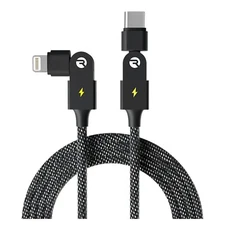Raycon® Magic Spin 100-Watt Lightning® to USB-C® Charge and Sync Cable, 3.3 Ft.