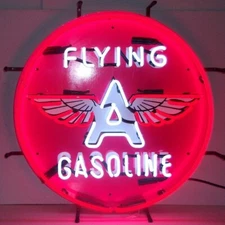 Neonetics 5GSFLY Flying A Gasoline Neon Sign 24"x24"