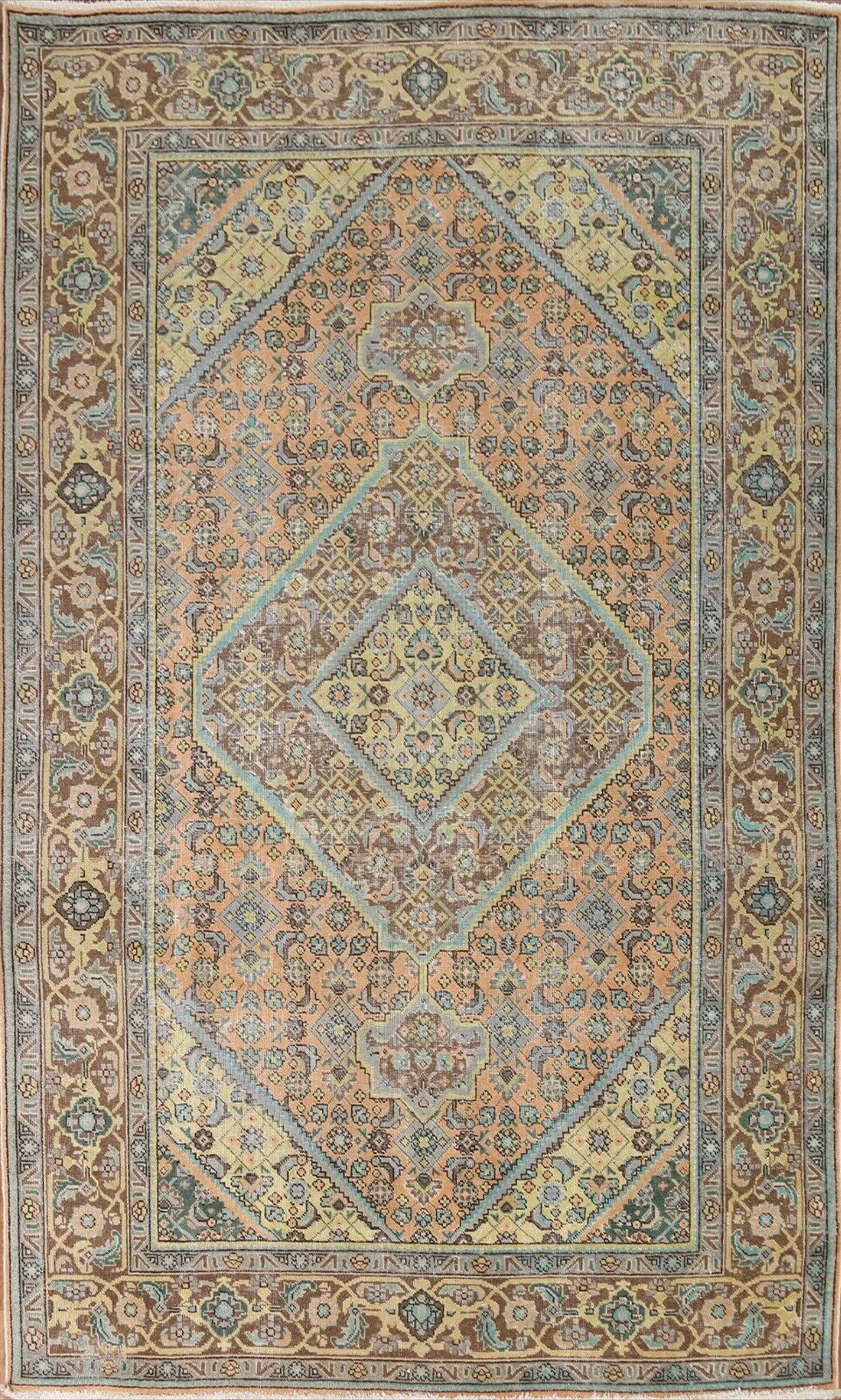 Overdyed Geometric Traditional Quantity limited Area Hand-knotted Luxury 6x10 Rug Wool