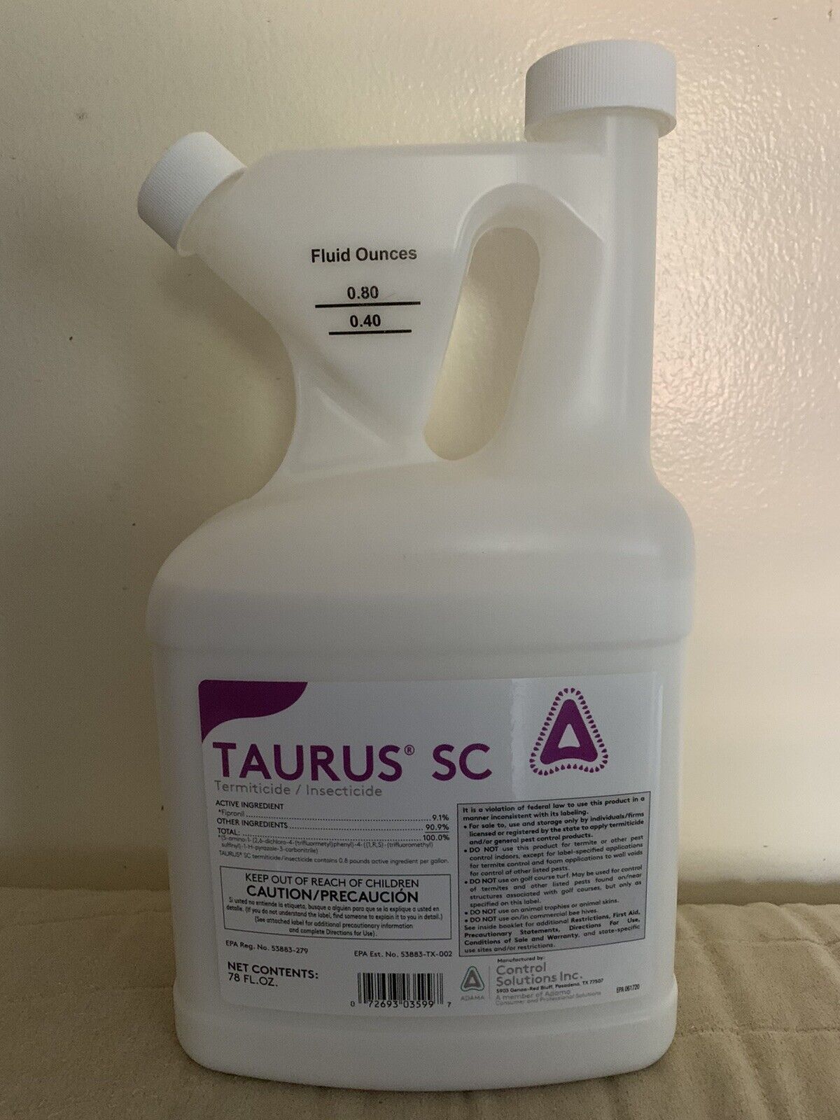 Control Solutions Taurus Sc Termite And Ant Control 78Oz Bottle 78 Oz Smedayship