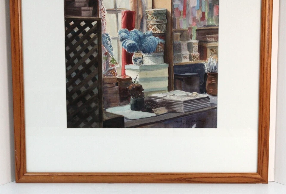 Acuarela detallada de trastero de colección por la artista de Virginia Lella Lee Edwards Foto 4 de 4