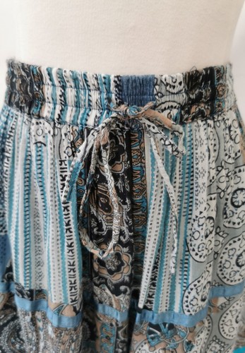 Cotton Breeze Damen Maxirock Gr. 12-14 Blau Mehrfarbig Gefüttert Elastischer Bund - Bild 16 von 19