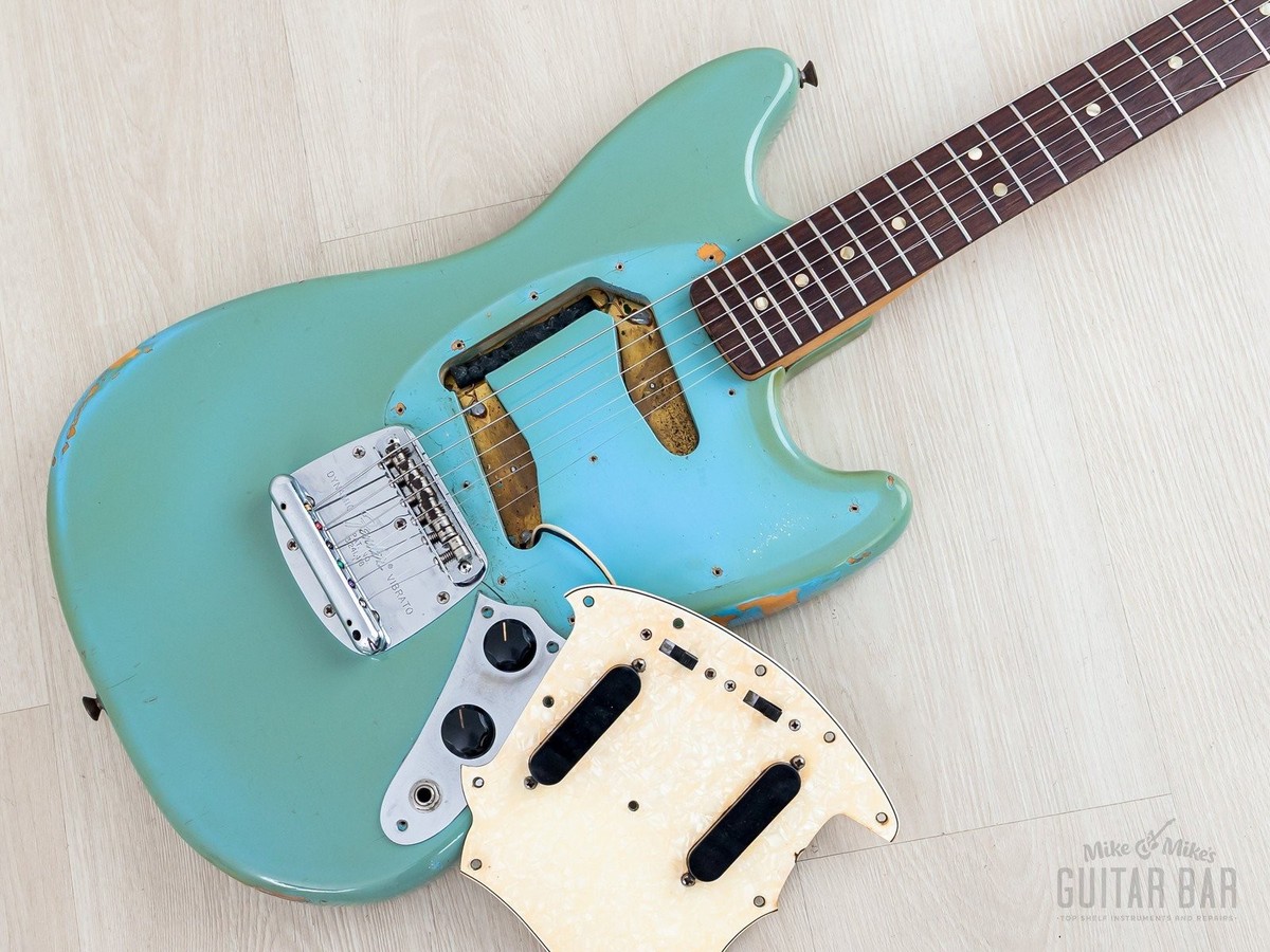 1968 Fender Mustang Vintage Offset Guitar Daphne Blue w/ Case | eBay