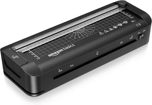 Amazon Basics 3 In-1 A4 Thermal Laminator with Trimming, Punching, Corner Roundi