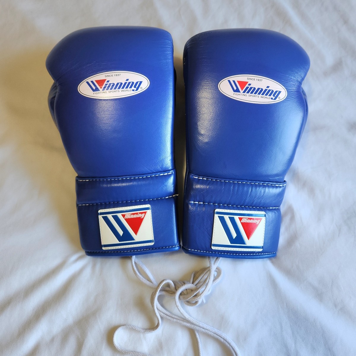 Winning Boxing Gloves 14oz MS-500 Blue Lace-up Japan Pro