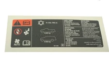 1 Single* Genuine OEM GM Air Conditioning Refrigerant Warning Label 23256364