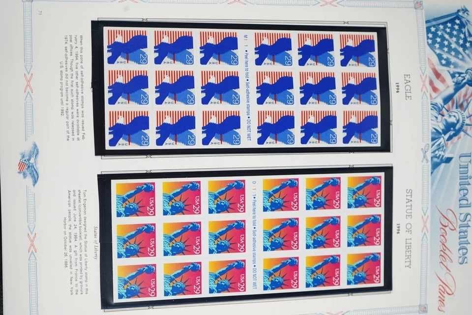 US 1994-2001 COLLECTION OF 100+ MINT BOOKLET PANES STORED IN WHITE ACE ALBUM - Image 3 of 4