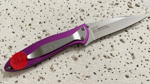 Navaja de Bolsillo Plegable 1660PUR Kershaw Diseño de Cebolla Ken Linerlock Púrpura A/O Foto 3 de 4