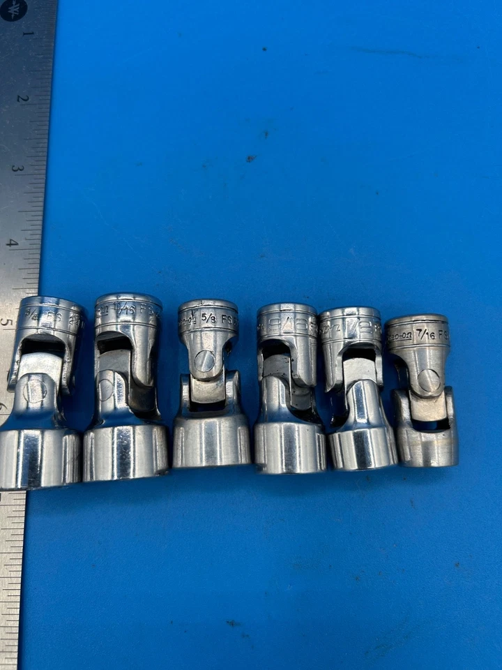 Snap-On Tools Swivel Socket Set 3/8” Drive 7/16” to 3/4” 6 Piece S-4-14 - Image 4 of 4